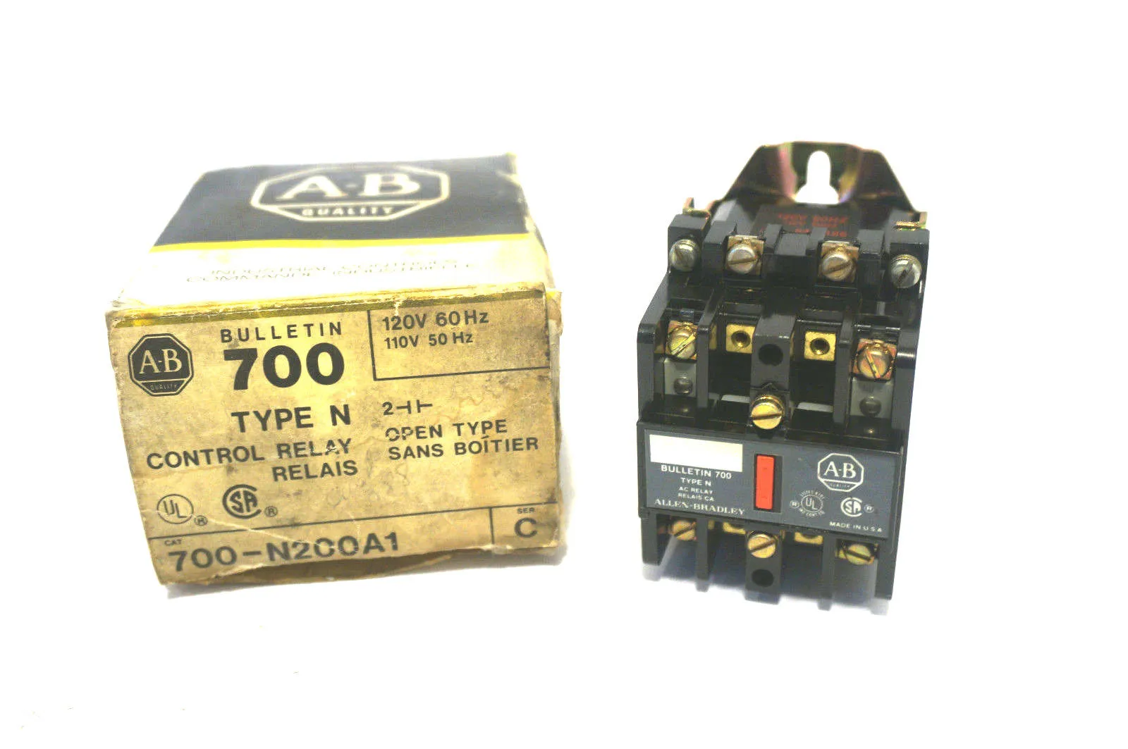 NEW ALLEN BRADLEY 700-N2C0A1 CONTROL RELAY SER.C 700N2C0A1
