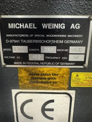 Weinig Rondamat 950 Profile Grinder