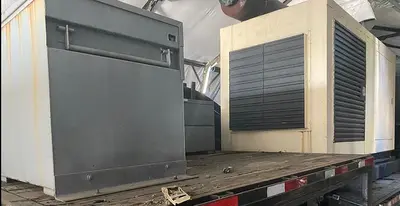 200 Ton Air Cooled Chiller with a 300kW Generator 200 Ton Chiller Rental