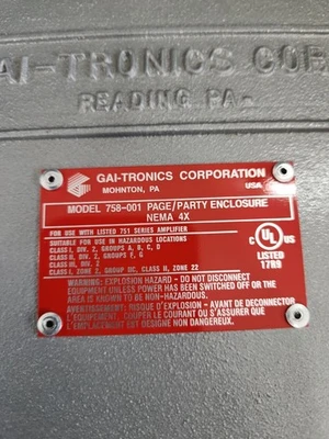 NEW GAI-TRONICS 758-001