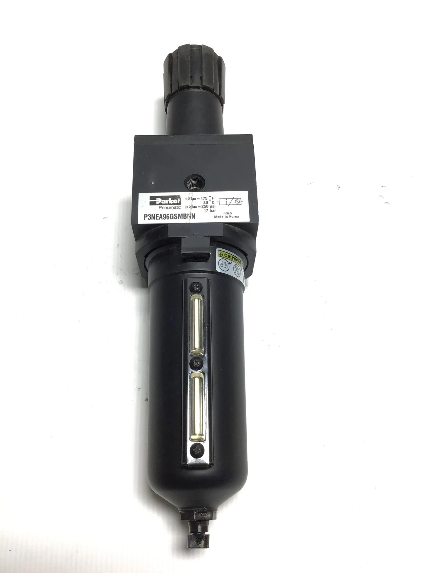 Parker Pneumatic P3NEA96GSMBNN Air Filter Regulator 80°C 175°F 17Bar 250PSI