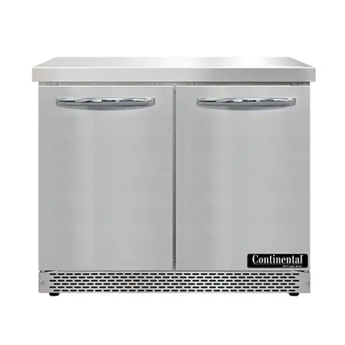 Continental SWF36N-FB 36" W Worktop Freezer W/ (2) Sections & (2) Doors, 115v