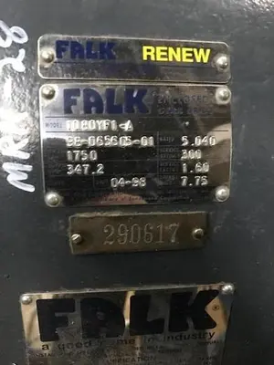 Falk 300 HP Ratio 5.040 Gear Reducer -Rebuilt
