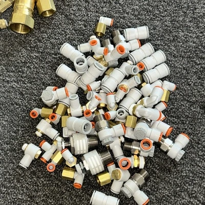 Extra Large Assorted Lot of Connectors Various Elbows,Tees,Straight,etc