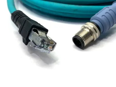 Used Turck Industrial Ethernet Cable, RJ45 Male M12 4-Pin, U3-00588 Cable & Wire Michigan US | Maverick Industrial Sales #1390832