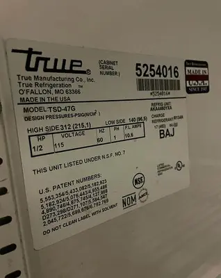 USED TRUE TSD47G