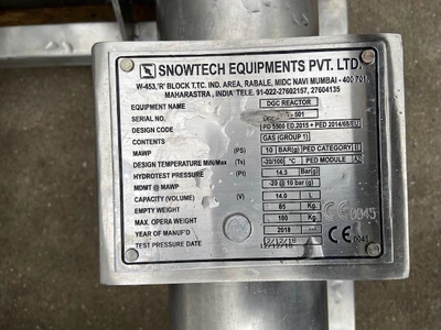 17.5 L DGC Downflow Gas Contactor Reactor Column