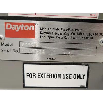 USED DAYTON ELECTRIC 5ZPK0