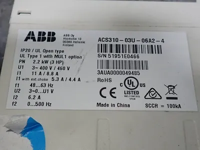 Used ABB ACS31003U06A2 AC Drive Control Module Ohio US | HGR 24 #747435