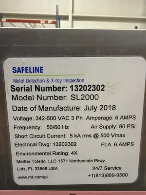Used METTLER TOLEDO SAFELINE Metal Detectors Illinois US | M&M Equipment Corp. #1385645