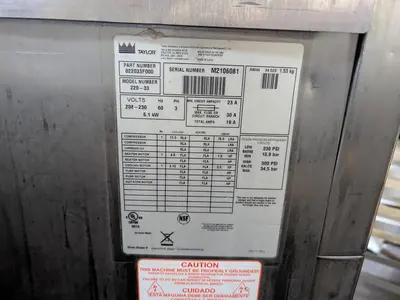 Used TAYLOR COMPANY 220-33 Ice Cream Equipment British Columbia CA | Steep Hill Equipment Solutions #1364754