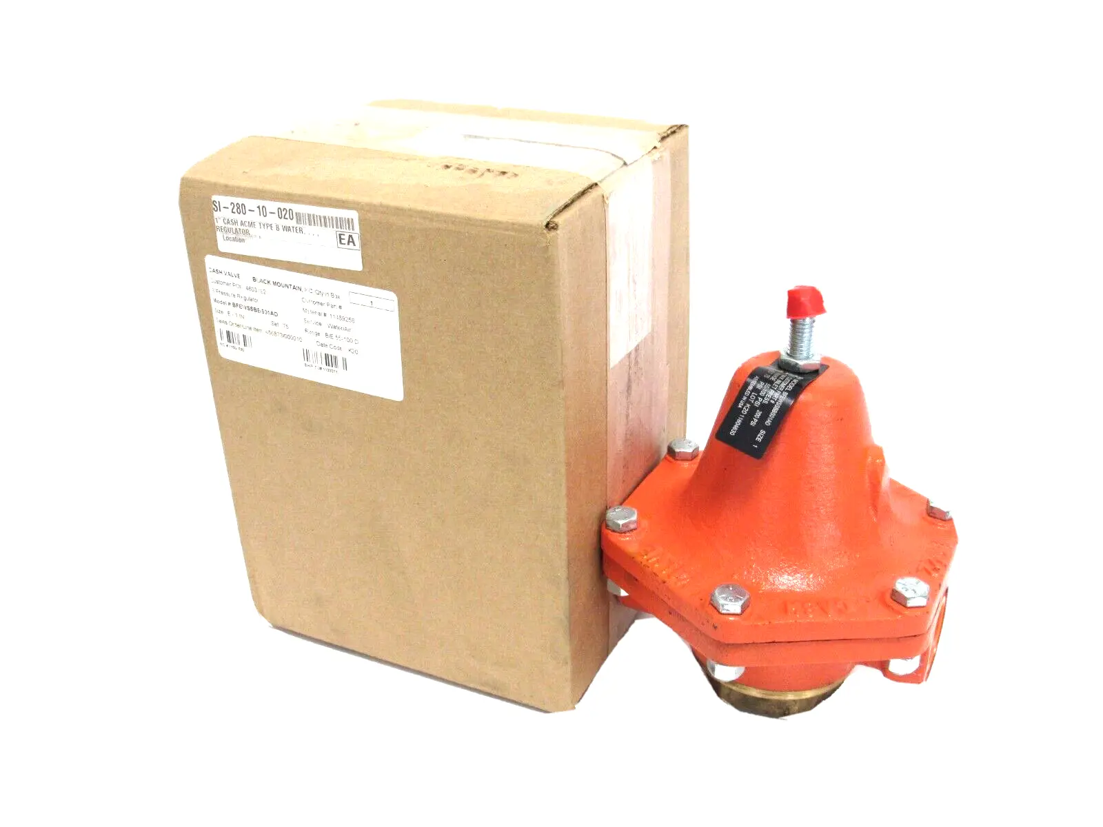 NEW CASH VALVE BFEWSSBBS01AD PRESSURE REDUCING VALVE 1" 55-100PSI SET 75PSI