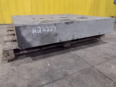 48" X 48" X 8" BLACK GRANITE TABLE: STOCK #22227