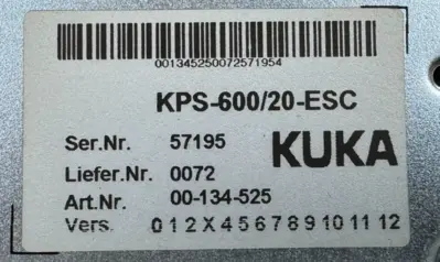 USED KUKA KPS-600/20-ESC