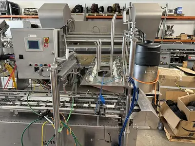 USED CONTROL GMC CUP, TUB AND TRAY FILLING AND LIDDING LINE FDS1500