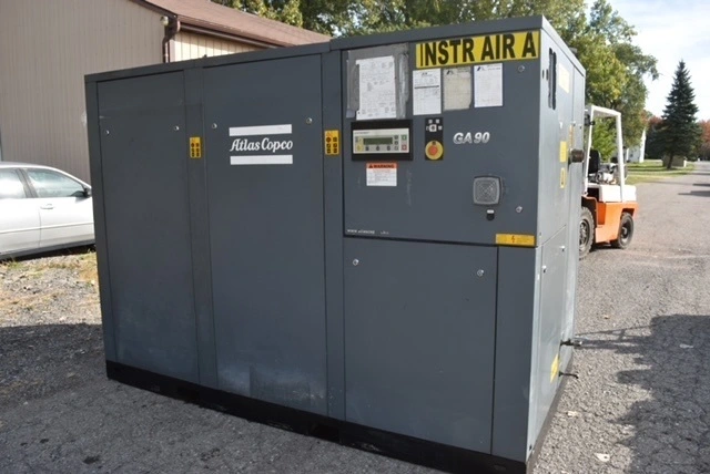 Used 2002 ATLAS COPCO GA90 Rotary Screw & Sliding Vane Air Compressors Massachusetts US | ARC Equipment Corp #1543345