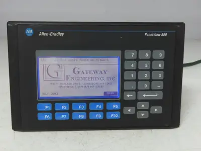 Allen Bradley 2711-B5A5 PanelView 550 HMI Control Panel Ser H FRN 4.46 100-240V