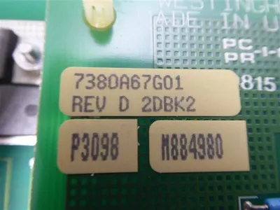 Westinghouse 7379A91G02 Ovation Control Card 2QAA3 Rev. D Used