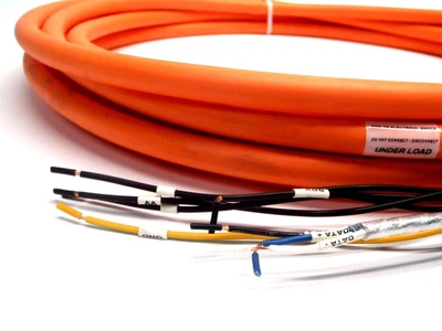 USED LAPP OLFLEX 8 WIRE CONTROL PLC CABLE, ORANGE SHIELD