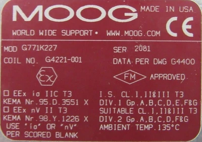 NEW G771K227 SERVO VALVE S10FOFA4VA4