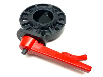 100-4 | Manual PVC-U Butterfly Valve 4", Wafer Style - New – Open Box