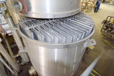 Velo S.P.A. Vertical Leaf &amp; Tank Filter, Model CFV35, Stainless Steel