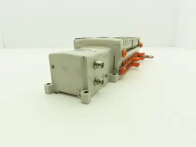 SMC EX250-SDN1 12-Station DeviceNet Manifold 8 Solenoid Valves 24VDC