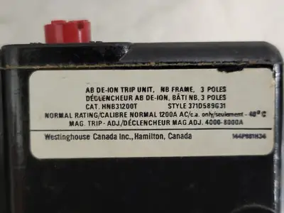 USED WESTINGHOUSE HNB31200T