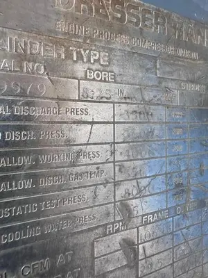 Ingersoll Rand 8.25” x 15” stroke KVR 4000 # cylinder SN 4T-9979