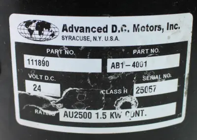 USED ADVANCED DC MOTORS 111890