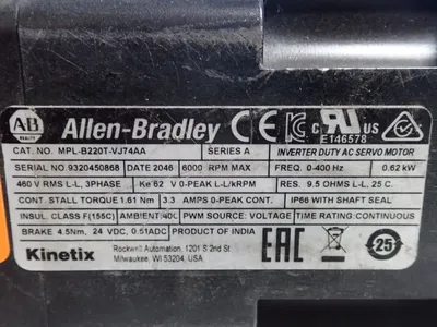 USED ALLEN BRADLEY MPLB220TVJ74AA