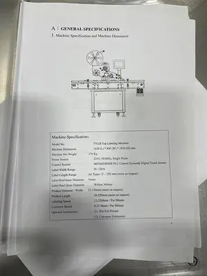 Labeler, Wipe On, Top Labeler, Belt Conveyor, Model TT-LB, #5532791
