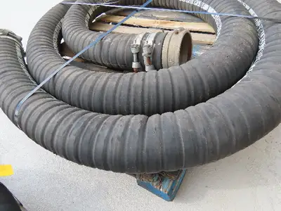 Jason 4470 Dry Bulk Material Suction Hose 5" ID x 25' Gum Rubber 75 PSI