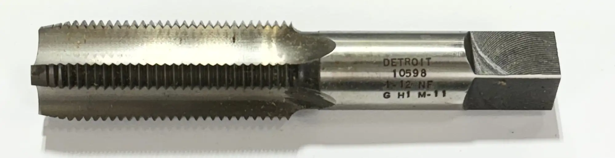 1"-12 HSS Hand Tap 4 Flute H1 Plug Tap USA Made