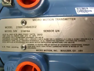NEW Micro Motion 2700 R12 AB AEZCZ