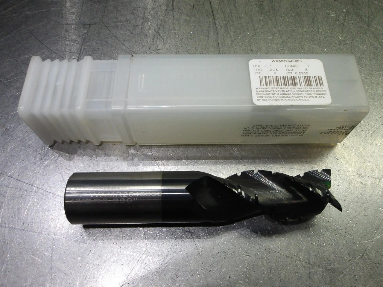 LMT Onsrud 1" 3 Flute Carbide CR Roughing Endmill .030" R WAMR2646853 (LOC2372)