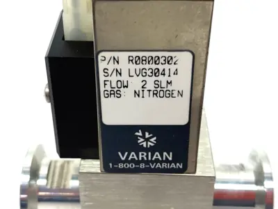 USED VARIAN NITROGEN GAS VALVE 2SLM FLOW