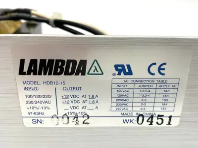 USED LAMBDA POWER SUPPLY 12VDC