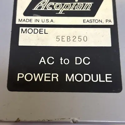 Used ACOPIAN 5EB250 Miscellaneous Equipment (Electrical & Power) Ohio US | Surplus Asset Holdings #1208995
