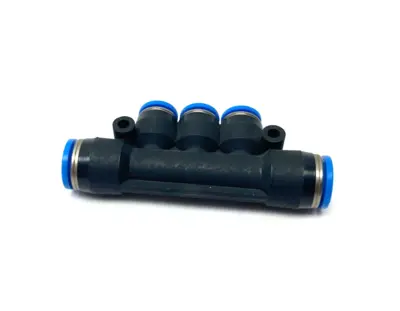 USED FESTO PNEUMATIC PUSH-IN MULTIPLE DISTRIBUTOR FITTING