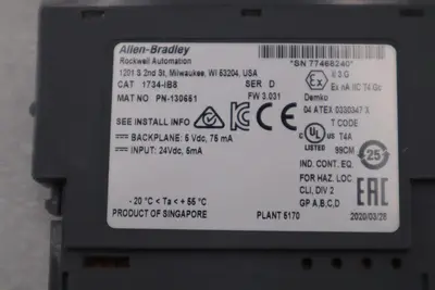 New Allen-Bradley 1734-IB8 8 Point Digital Input Module 1734IB8 STOCK G927A