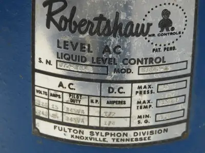 Robertshaw 83842-A2 Level AC Liquid Level Float Control Valve 1"NPT 120/240V