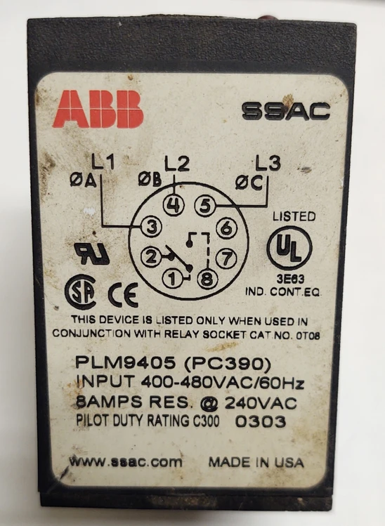 Used ABB ["PLM9405", "PC390"] Relays & Switches Kentucky US | Edwards Industrial Repair #974521