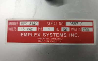Emplex MPS 6000 Series Emplex Sealer Model 6140  # 1684