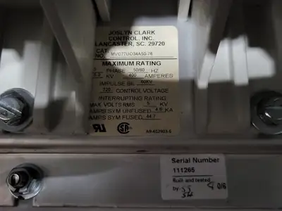 Used BENSHAW CFMVRSM18-500-4160-1 Switchgears British Columbia CA | Lenmark #240953