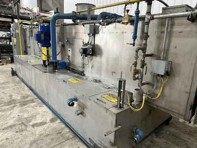 18" X 15" H X 4 STAGE CONTINENTAL EQUIPMENT CORP GAS HEAT STAINLESS STEEL CONVEYOR WASHER, NEW IN 2010: STOCK #21908