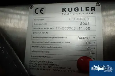USED Kugler Kugler Monoblock Volumetric Filling Line, Model Flexofill