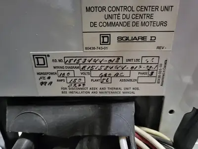 USED SQUARE D MODEL 6