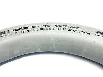 49013-UA9ALB | Carlon  3" 90 Degree Standard Radius Schedule 40 Belled End Elbow - New Other