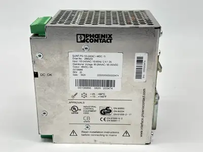 QUINT-PS-100-240AC/48DC/ 5 2866255 | Phoenix Contact QUINT-PS-100-240AC/48DC/5 Power Supply 5A 48VDC 2866255 - Used